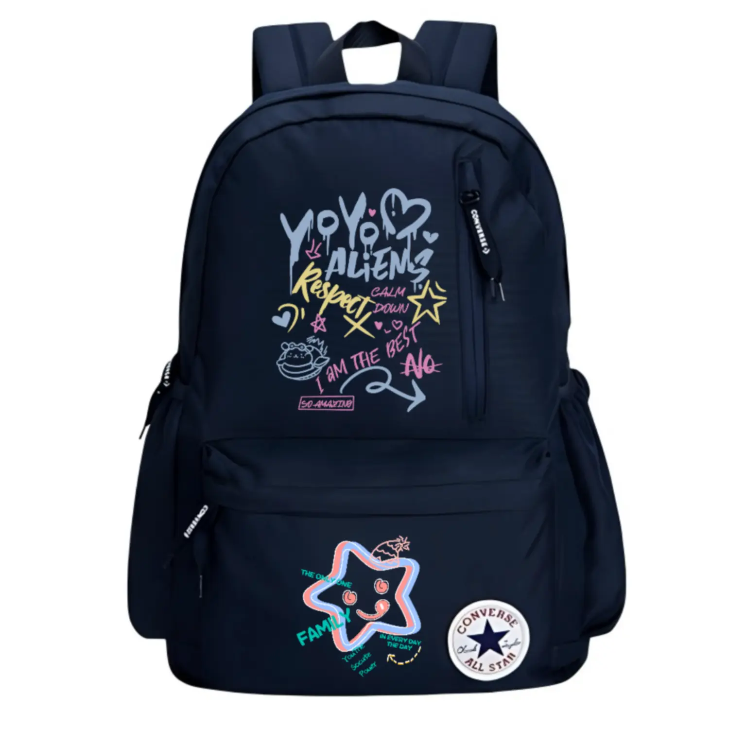 Converse Полиэстеровый рюкзак обычный унисекс темно-синий, Letter Graffiti
Converse Полиэстеровый рюкзак обычный унисекс темно-синий, Letter Graffiti