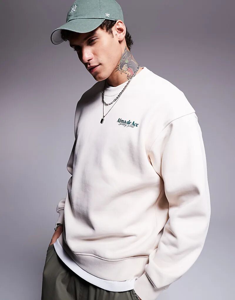 Толстовка Alma de Ace с круглым вырезом и логотипом на спине белого цвета
Толстовка Alma de Ace с круглым вырезом и логотипом на спине белого цвета