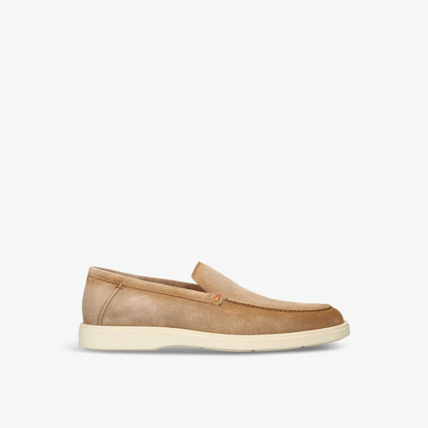 Замшевые лоферы Detroit на контрастной подошве Santoni, бежевый
Замшевые лоферы Detroit на контрастной подошве Santoni, бежевый