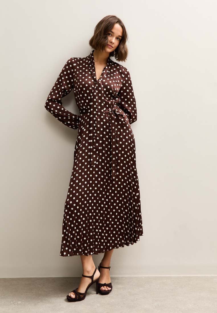 Платье New Look POLKA DOT PLEATED LONG SLEEVE MIDI, Brown Pattern/Brown
Платье New Look POLKA DOT PLEATED LONG SLEEVE MIDI, Brown Pattern/Brown