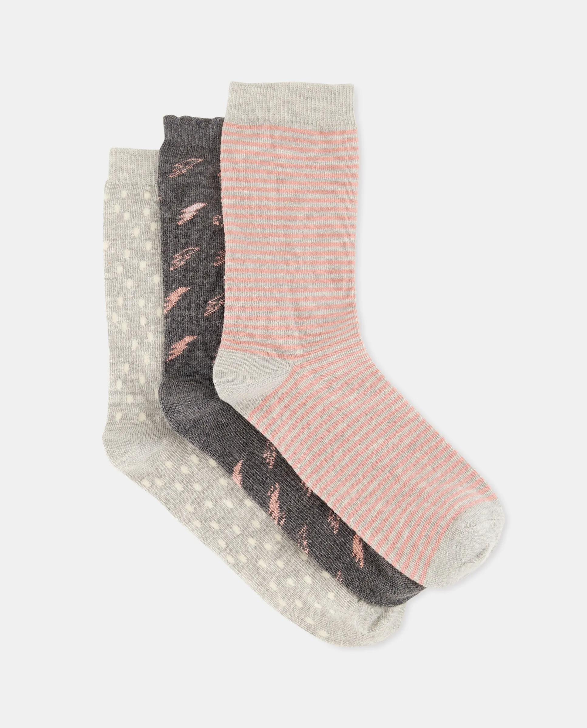 Набор из трех пар женских носков с принтом Easy Wear, розовый
Набор из трех пар женских носков с принтом Easy Wear, розовый