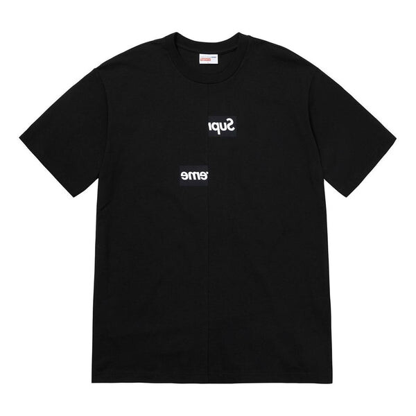 Футболка fw18 x comme des garcons shirt split box logo tee logo tee Supreme, черный 
Футболка fw18 x comme des garcons shirt split box logo tee logo tee Supreme, черный