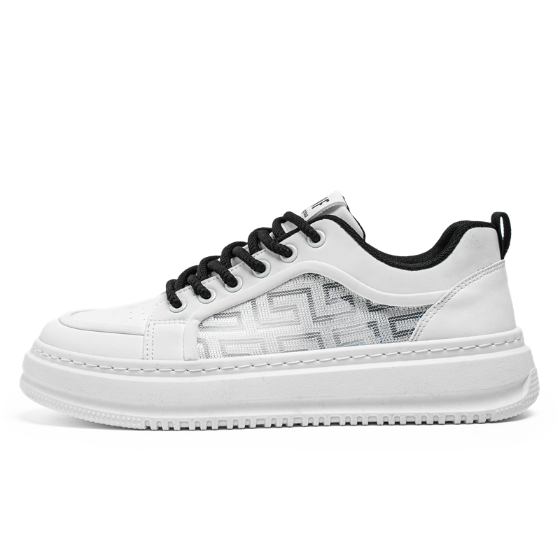 Износостойкие дышащие низкие детские кроссовки для скейтбординга для подростков Kung Fu partners, белый/черный 
Износостойкие дышащие низкие детские кроссовки для скейтбординга для подростков Kung Fu partners, белый/черный