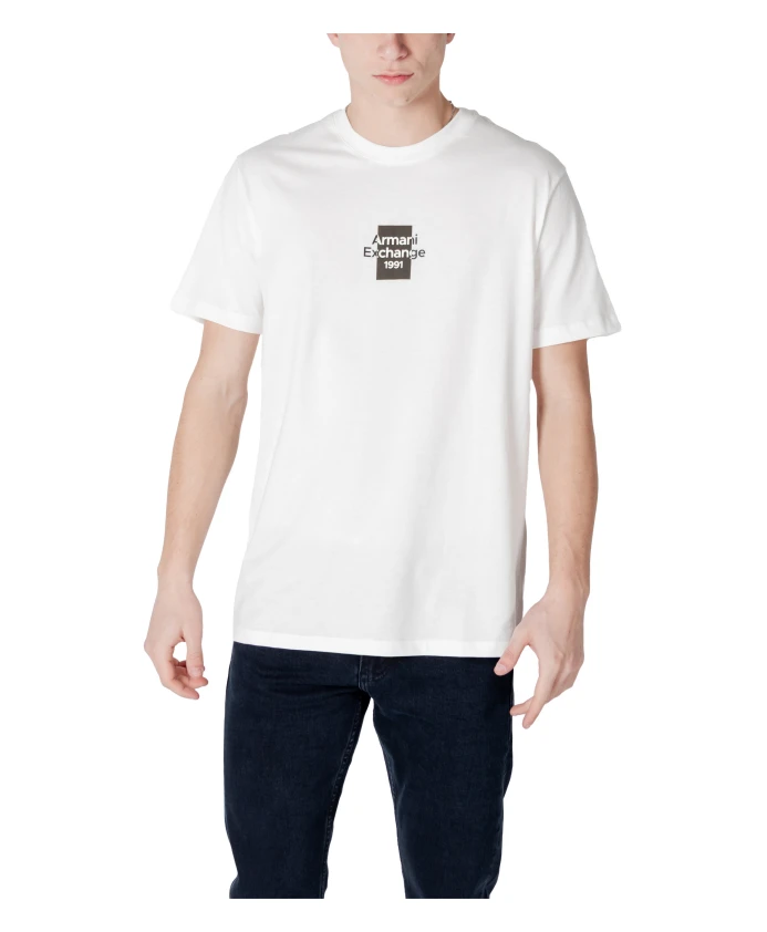 Белая хлопковая футболка для мужчин, весна/лето Armani Exchange, белый
Белая хлопковая футболка для мужчин, весна/лето Armani Exchange, белый