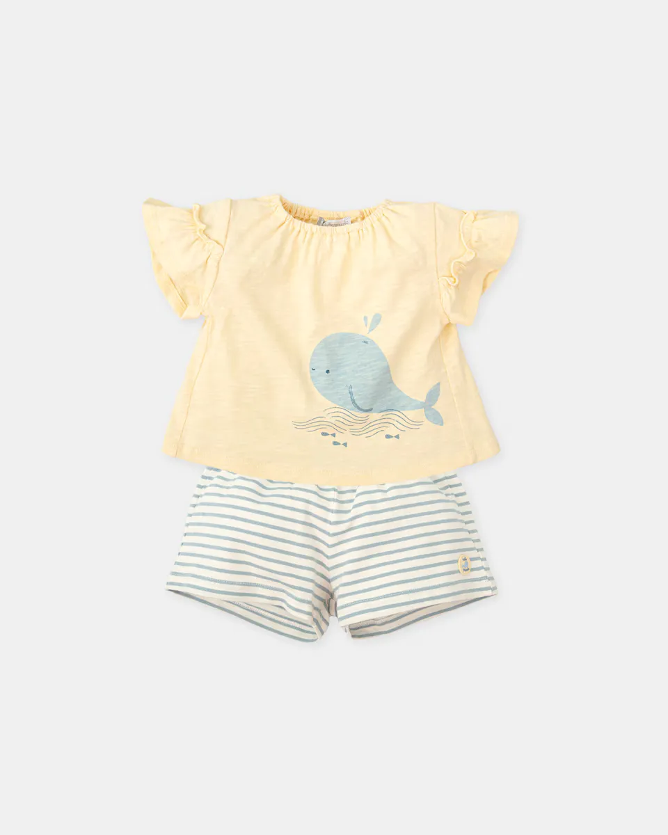 Набор для малышей 2 предмета с мотивом желтого кита Tutto Piccolo, жёлтый
Набор для малышей 2 предмета с мотивом желтого кита Tutto Piccolo, жёлтый