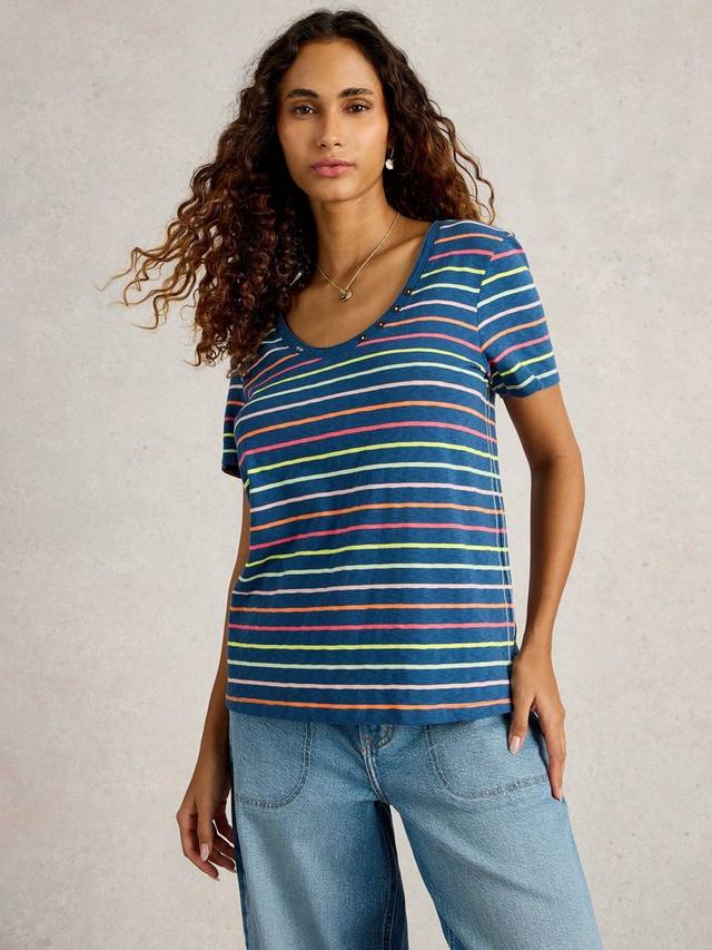Футболка в полоску nelly White Stuff, темно-синий/разноцветный
Футболка в полоску nelly White Stuff, темно-синий/разноцветный