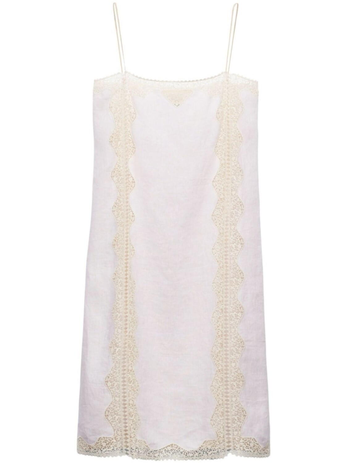 Prada льняное платье миди с кружевом, белый
Prada льняное платье миди с кружевом, белый