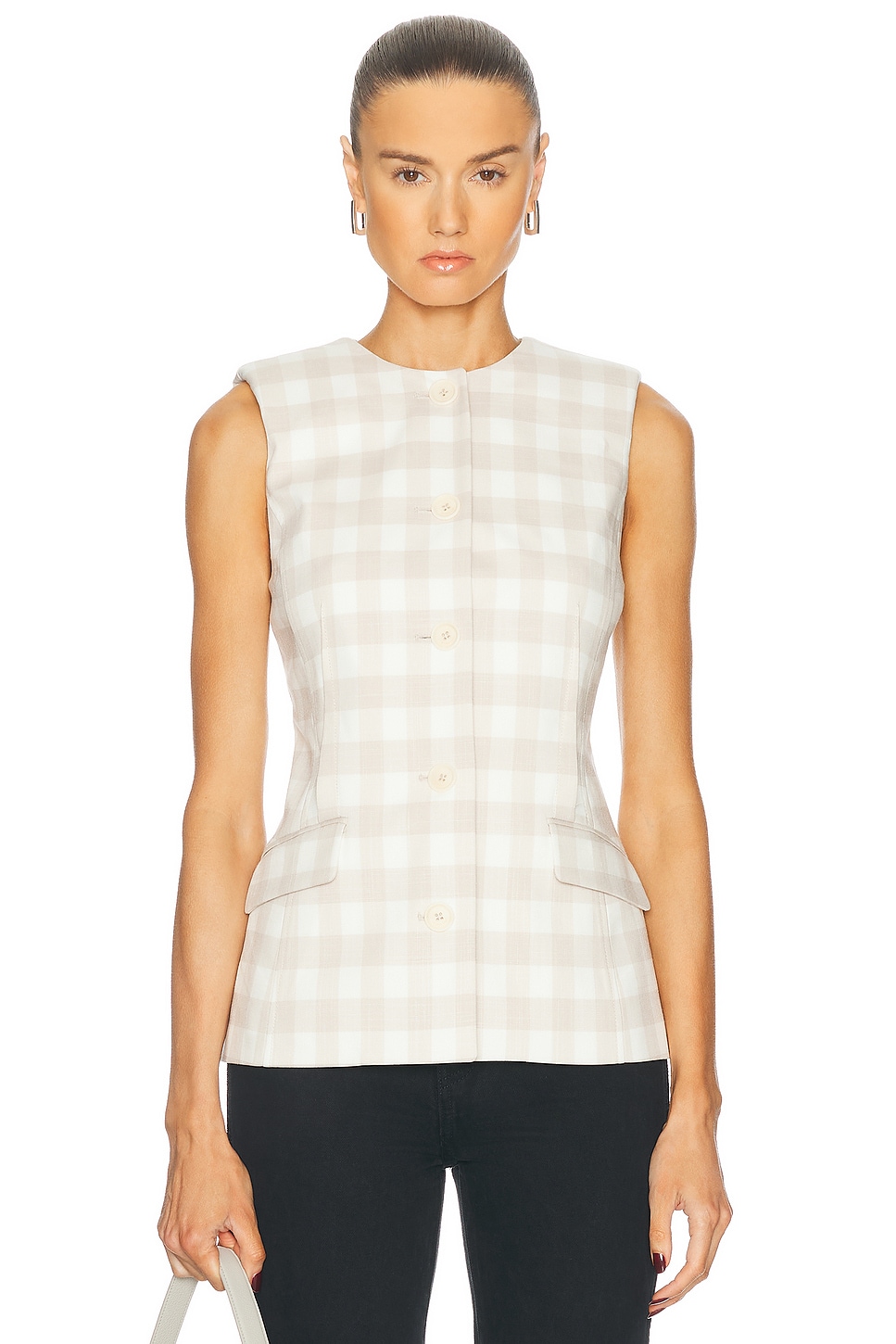 Calliope Жилет Simkhai, Sand Gingham
Calliope Жилет Simkhai, Sand Gingham
