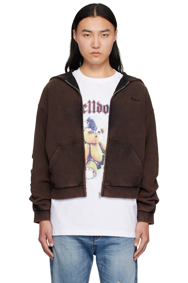 Морщинистый худи на молнии We11Done, черный
Морщинистый худи на молнии We11Done, черный