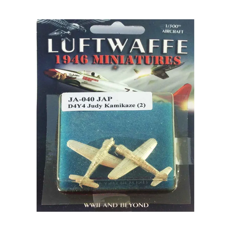 D4Y4 Джуди Камикадзе, Luftwaffe 1946 Miniatures - Japan (1:300)
D4Y4 Джуди Камикадзе, Luftwaffe 1946 Miniatures - Japan (1:300)