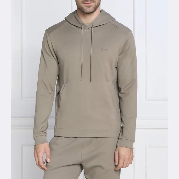 Мягкий изогнутый свитшот обычного кроя Boss, хаки
Мягкий изогнутый свитшот обычного кроя Boss, хаки