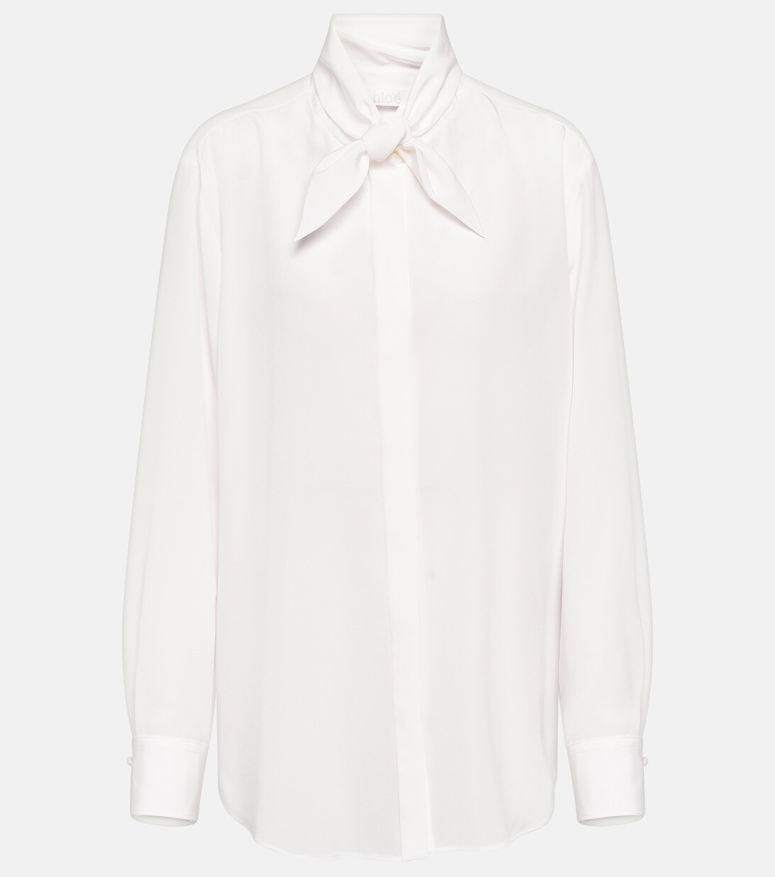 Шелковая рубашка с завязками на шее CHLOÉ, нейтральный
Шелковая рубашка с завязками на шее CHLOÉ, нейтральный