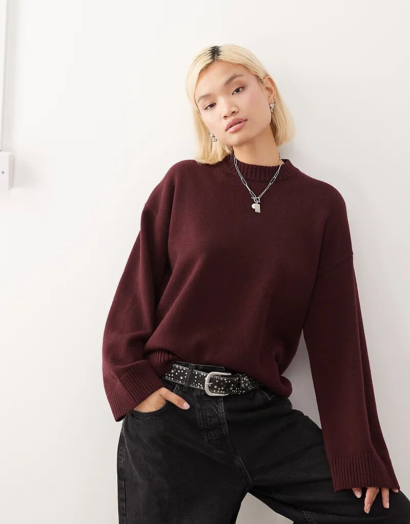 Джемпер Monki oversize со спущенным плечом бордового цвета
Джемпер Monki oversize со спущенным плечом бордового цвета
