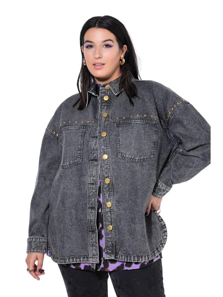 Studio Untold Рубашка-блузка из серого денима
Studio Untold Рубашка-блузка из серого денима