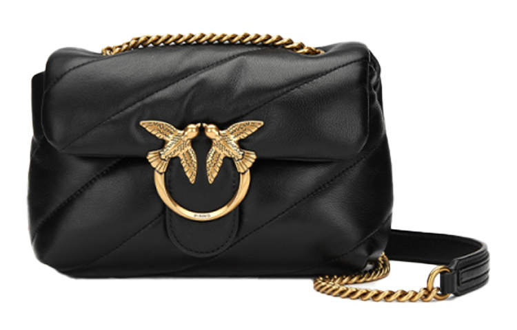 PINKO Женская маленькая черная кожаная сумка через плечо
PINKO Женская маленькая черная кожаная сумка через плечо