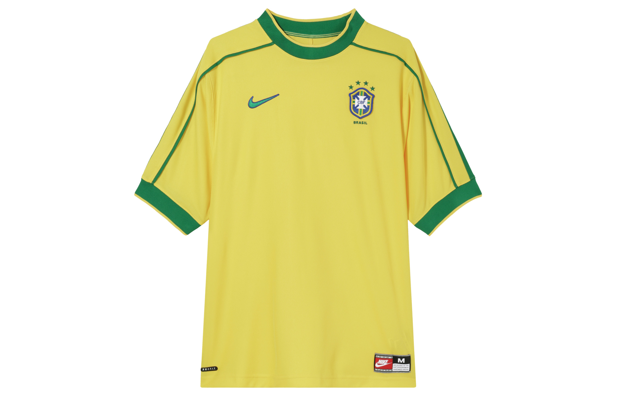Бразилия 1998 Реплика футбольной майки Nike, Campus Каштаново-желтый
Бразилия 1998 Реплика футбольной майки Nike, Campus Каштаново-желтый
