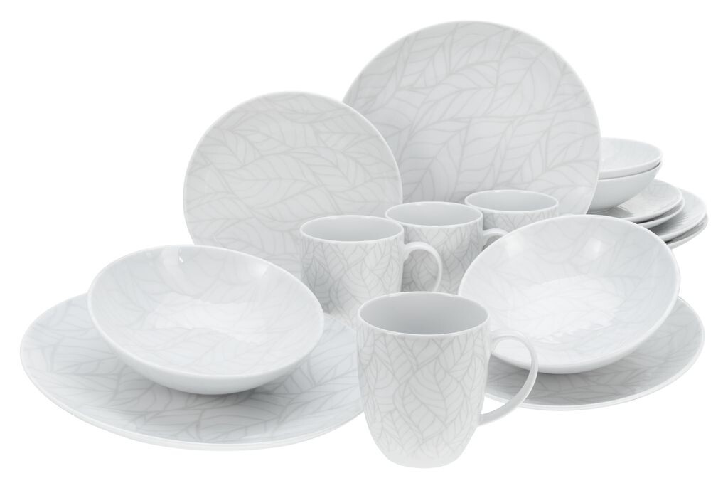 CreaTable, 25868, Листья для дома, комбинированный сервиз, 16 предметов, фарфор, белый
CreaTable, 25868, Листья для дома, комбинированный сервиз, 16 предметов, фарфор, белый
