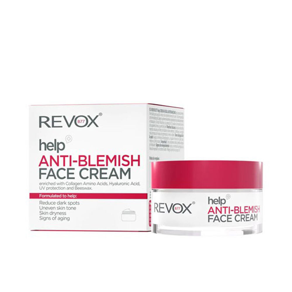 Увлажняющий крем для ухода за лицом Help anti-blemish face cream Revox, 50 мл
Увлажняющий крем для ухода за лицом Help anti-blemish face cream Revox, 50 мл