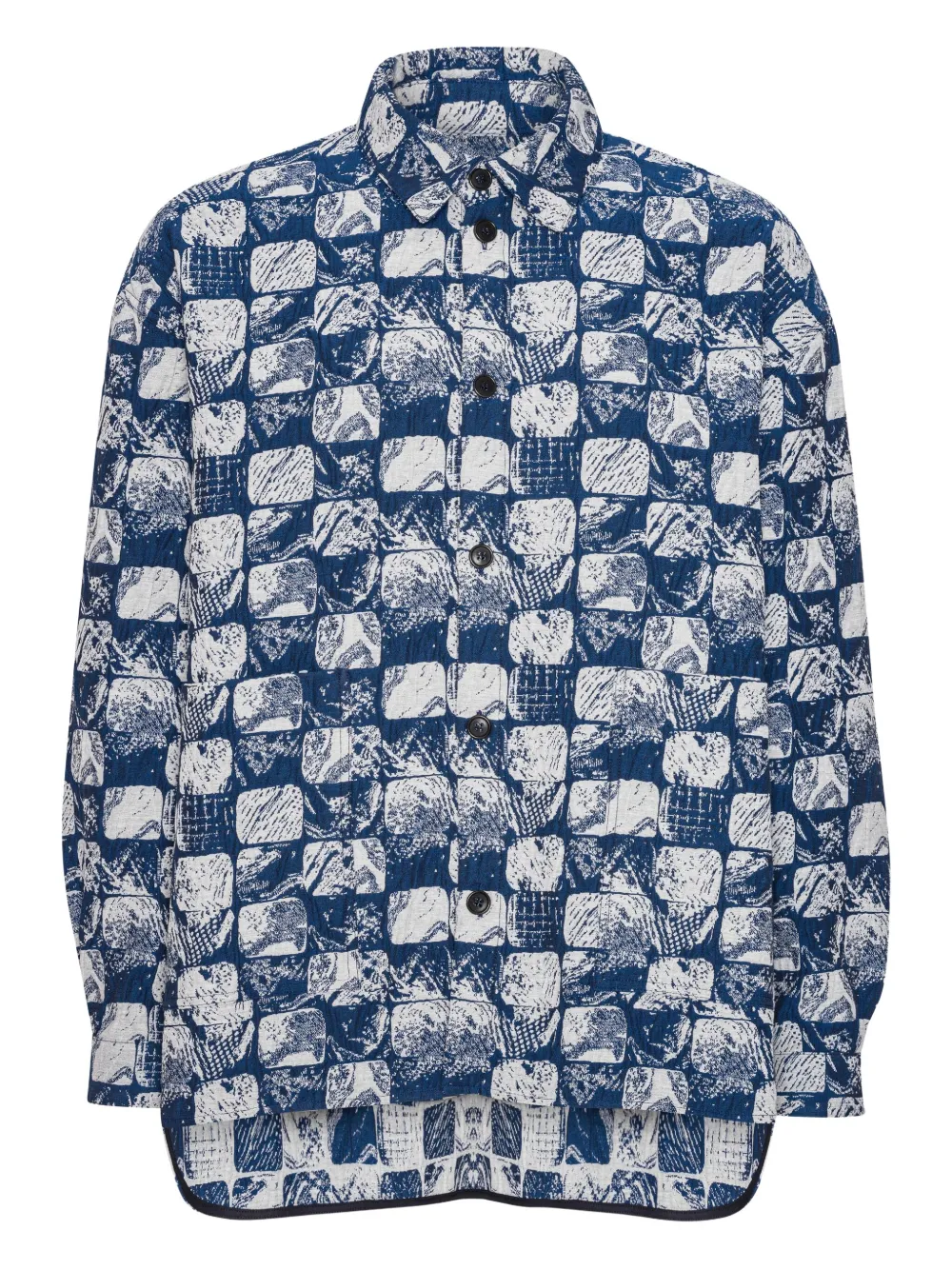 Рубашка с длинными рукавами и геометричным принтом Henrik Vibskov, синий
Рубашка с длинными рукавами и геометричным принтом Henrik Vibskov, синий