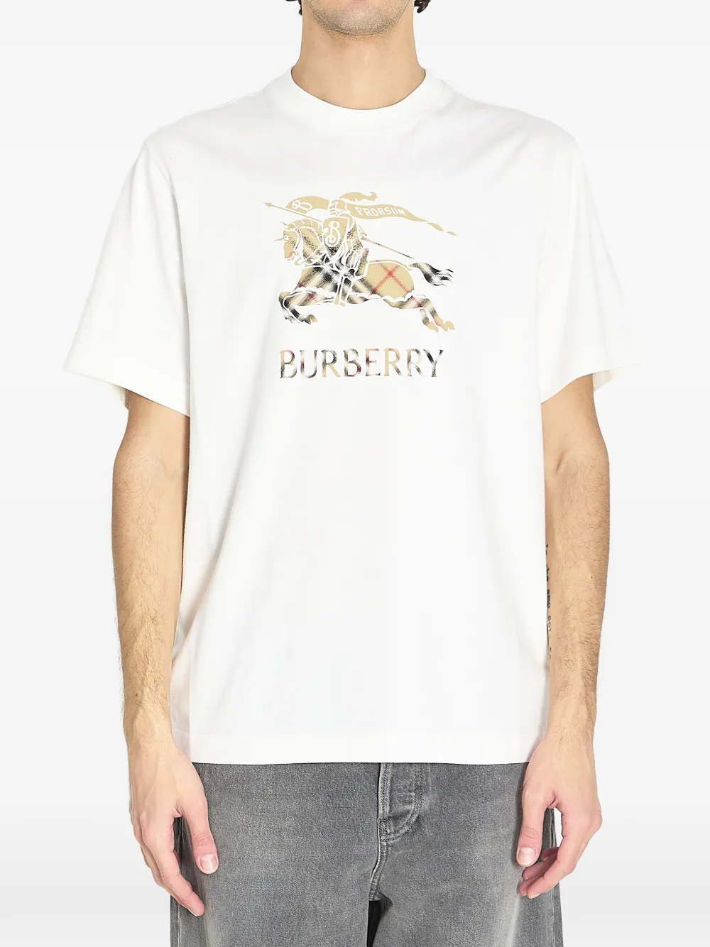 Футболка с дизайнерским принтом Burberry, белый
Футболка с дизайнерским принтом Burberry, белый