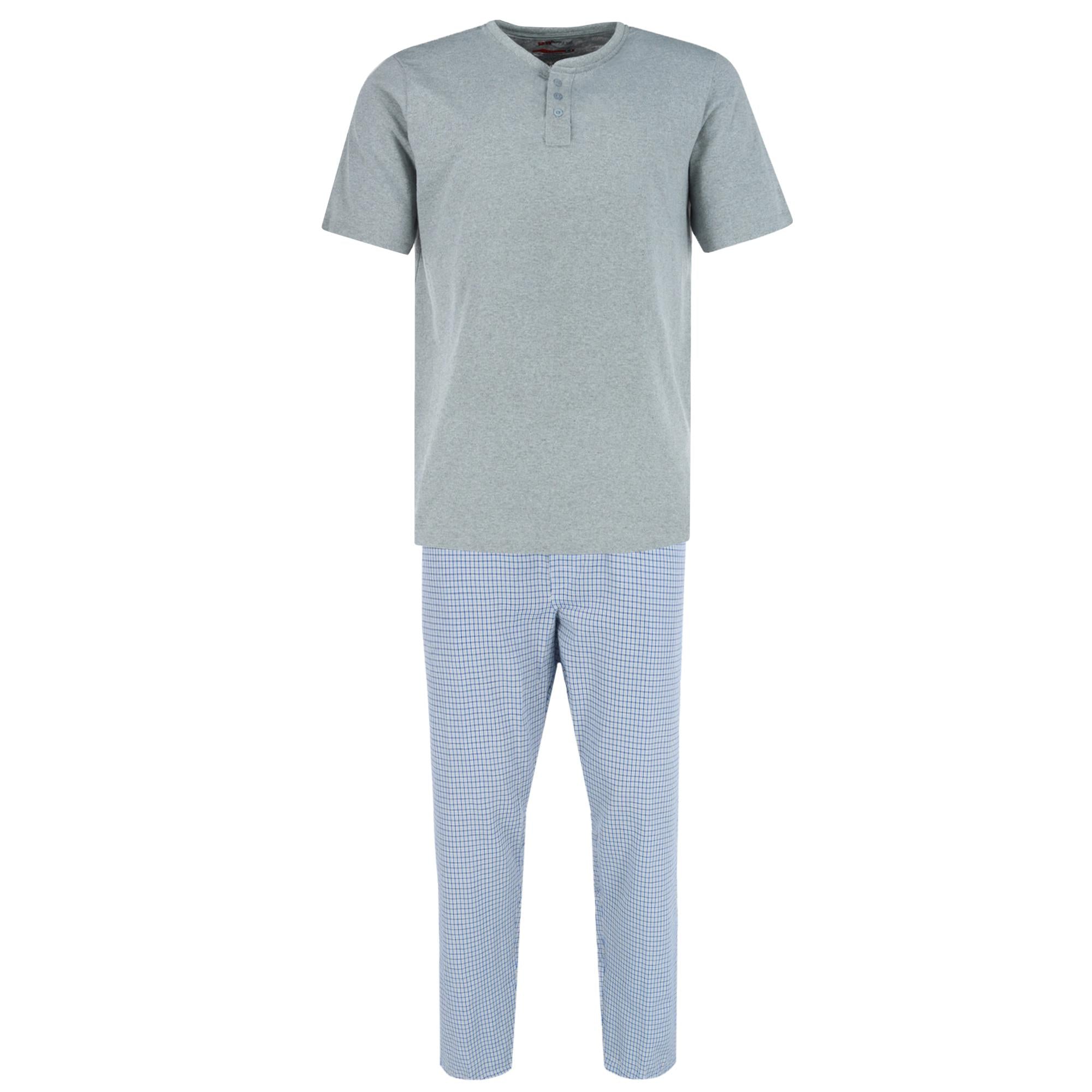Мужской комплект из пижамы с коротким рукавом и клетчатыми брюками Ten West Apparel, серый/темно-синий
Мужской комплект из пижамы с коротким рукавом и клетчатыми брюками Ten West Apparel, серый/темно-синий