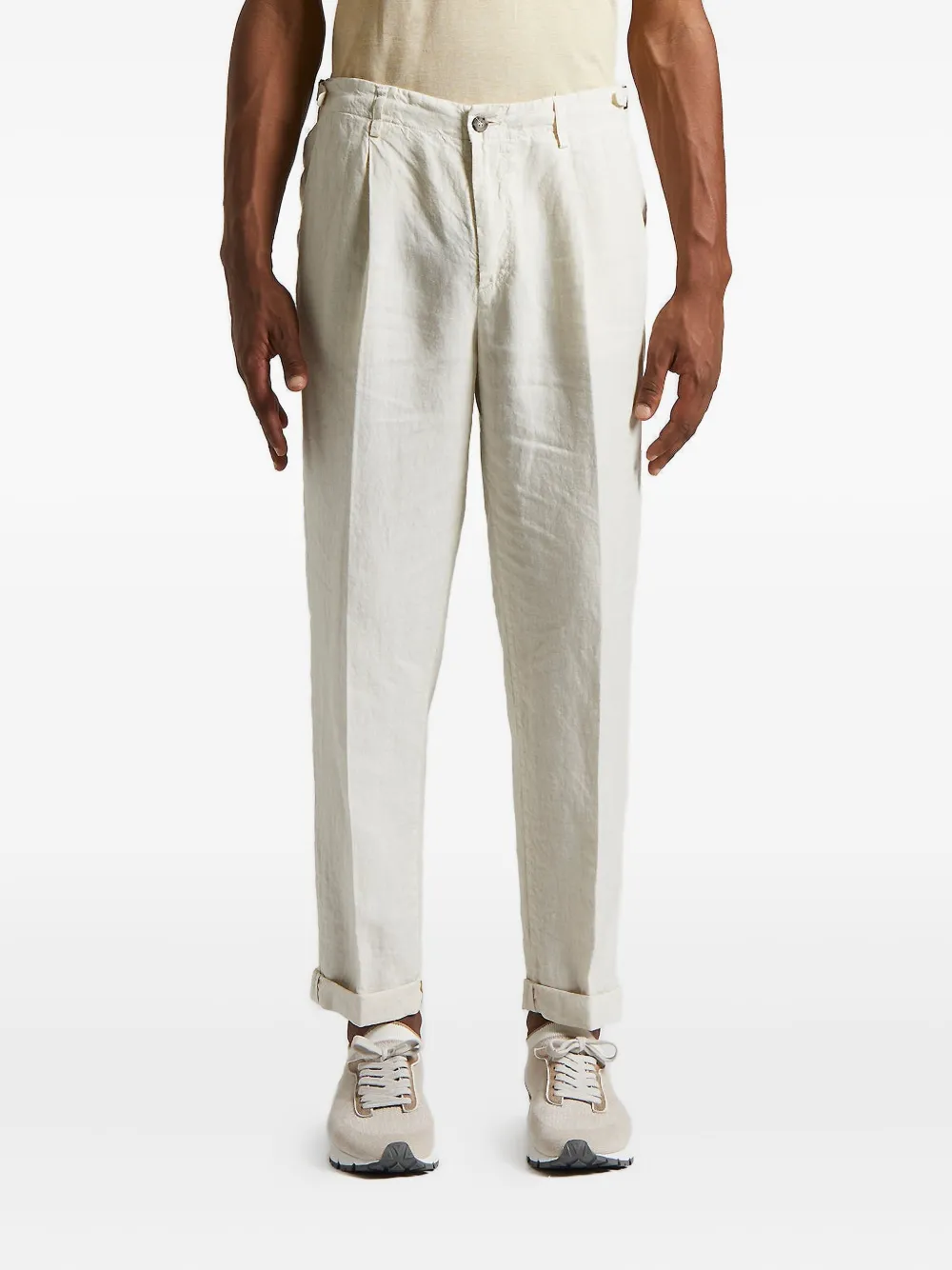 Плиссированные льняные брюки Peserico, нейтральный
Плиссированные льняные брюки Peserico, нейтральный