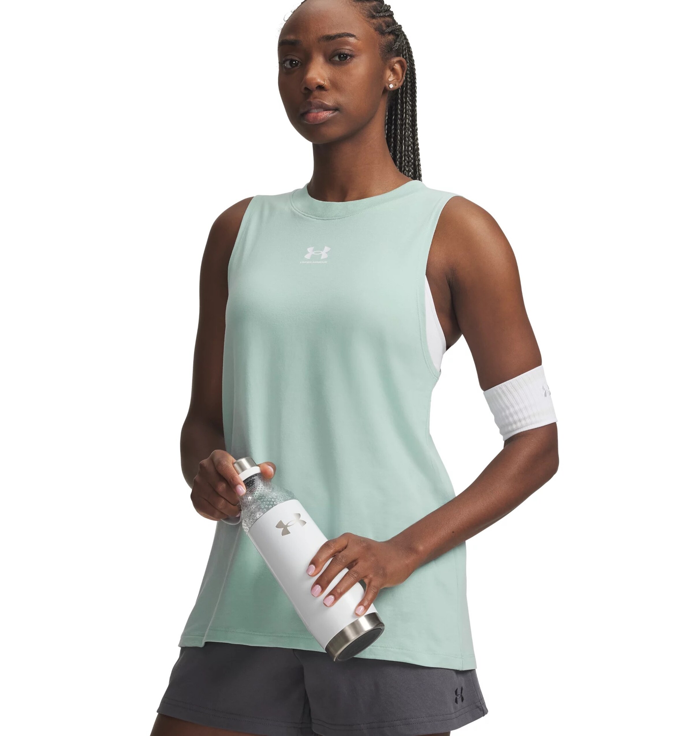 Under Armour Спортивный топ 'Off Campus Muscle' в пастельно-зеленом цвете
Under Armour Спортивный топ 'Off Campus Muscle' в пастельно-зеленом цвете