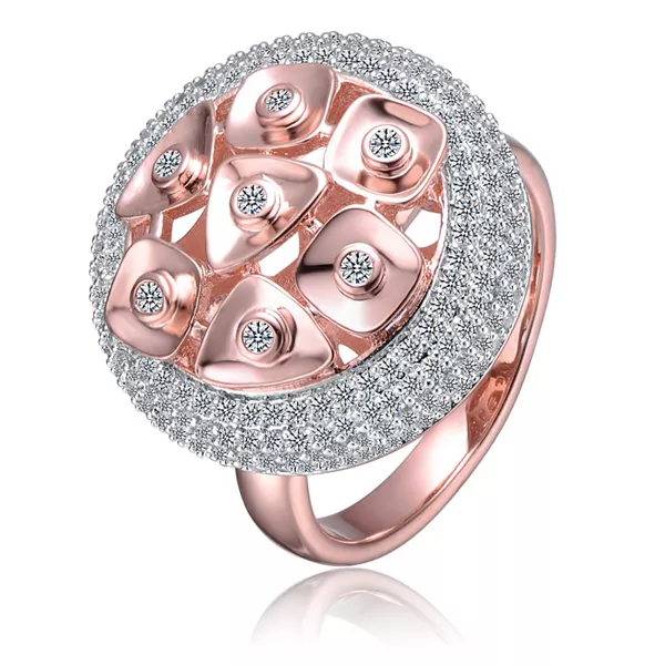 Двухцветное кольцо из стерлингового серебра с покрытием и вставками из кубических цирконий Genevive, pink
Двухцветное кольцо из стерлингового серебра с покрытием и вставками из кубических цирконий Genevive, pink