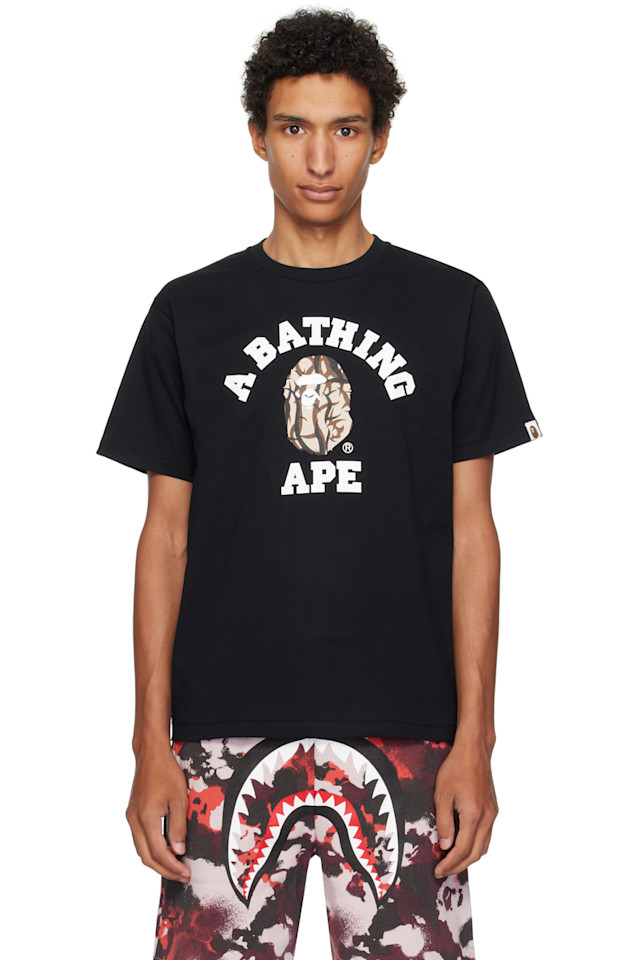 Bape Черная камуфляжная футболка для колледжа
Bape Черная камуфляжная футболка для колледжа
