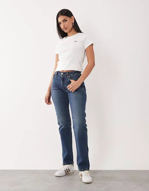 Синие прямые джинсы с высокой посадкой Levi's 501 "песочные часы"
Синие прямые джинсы с высокой посадкой Levi's 501 "песочные часы"