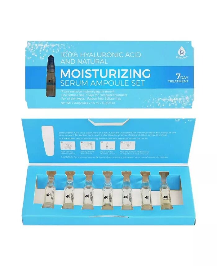 Набор ампул со 100% гиалуроновой кислотой и натуральной увлажняющей сывороткой Pursonic, цвет Blue
Набор ампул со 100% гиалуроновой кислотой и натуральной увлажняющей сывороткой Pursonic, цвет Blue