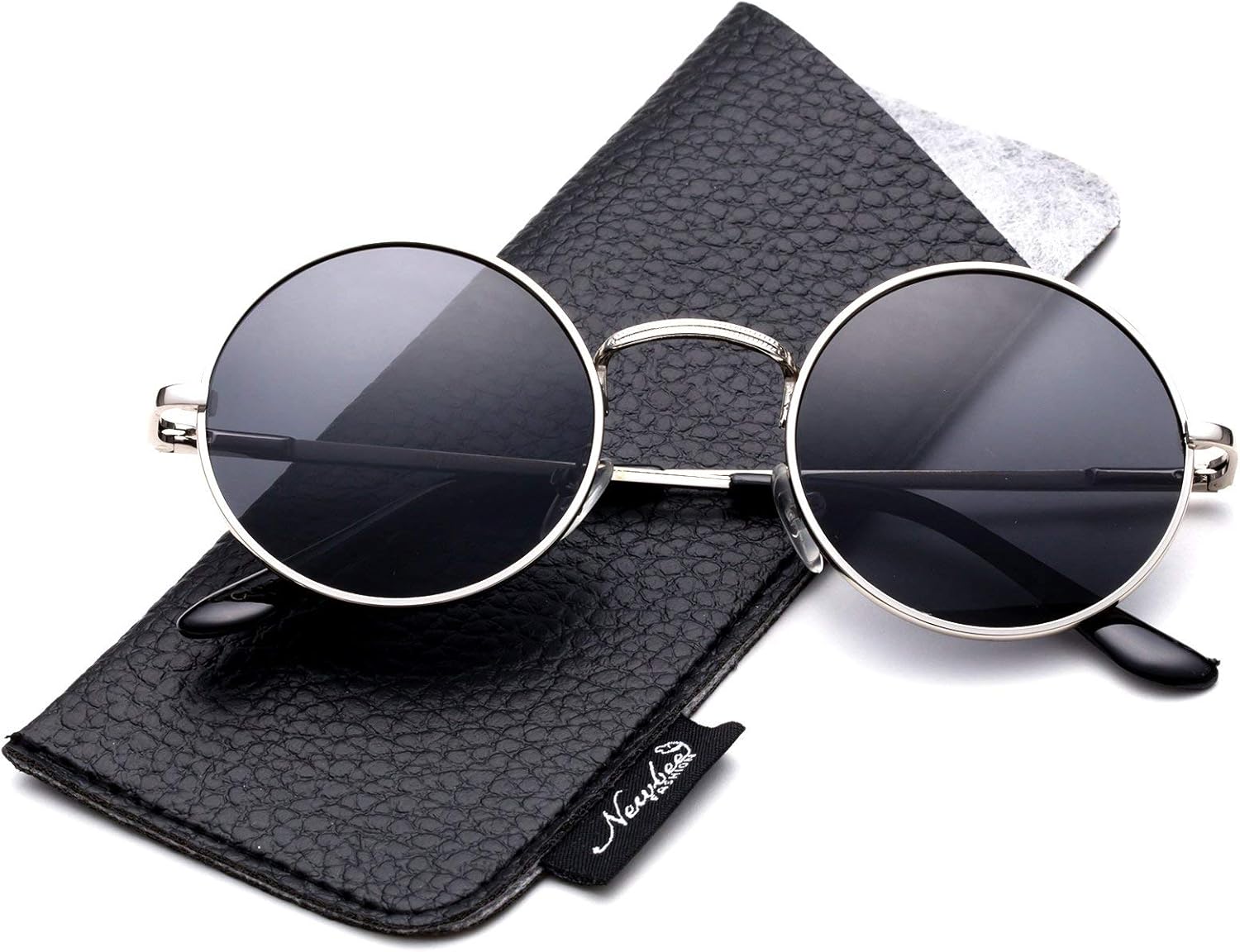 Ретро круглые маленькие солнцезащитные очки 48 мм в винтажном стиле хиппи, круглые очки Polaroid для вождения, поляризованные очки в стиле стимпанк Newbee Fashion, Silver / Smoke
Ретро круглые маленькие солнцезащитные очки 48 мм в винтажном стиле хиппи, круглые очки Polaroid для вождения, поляризованные очки в стиле стимпанк Newbee Fashion, Silver / Smoke