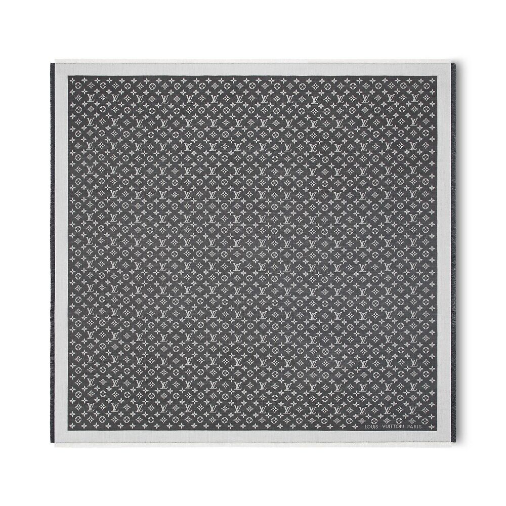 Шаль из денима с монограммой Louis Vuitton, черный 
Шаль из денима с монограммой Louis Vuitton, черный