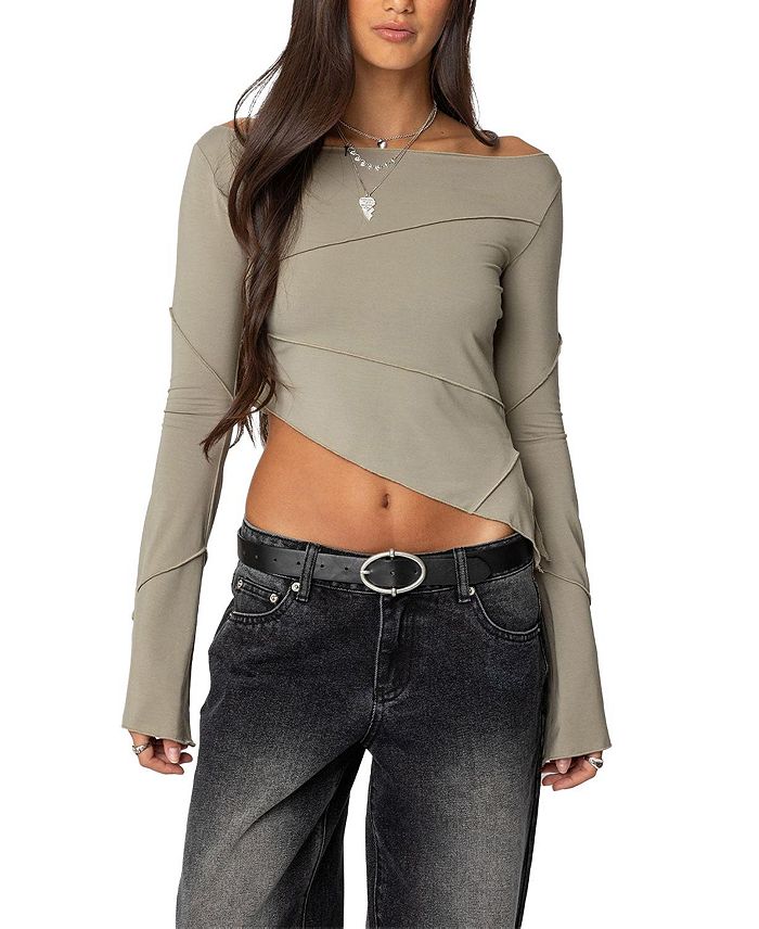 Асимметричный топ Maura с вырезом-лодочкой Edikted, зеленый
Асимметричный топ Maura с вырезом-лодочкой Edikted, зеленый