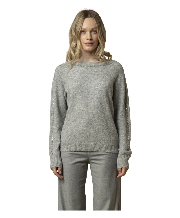 Толстовка с круглым вырезом, украшенная жемчугом Kocca, серый
Толстовка с круглым вырезом, украшенная жемчугом Kocca, серый