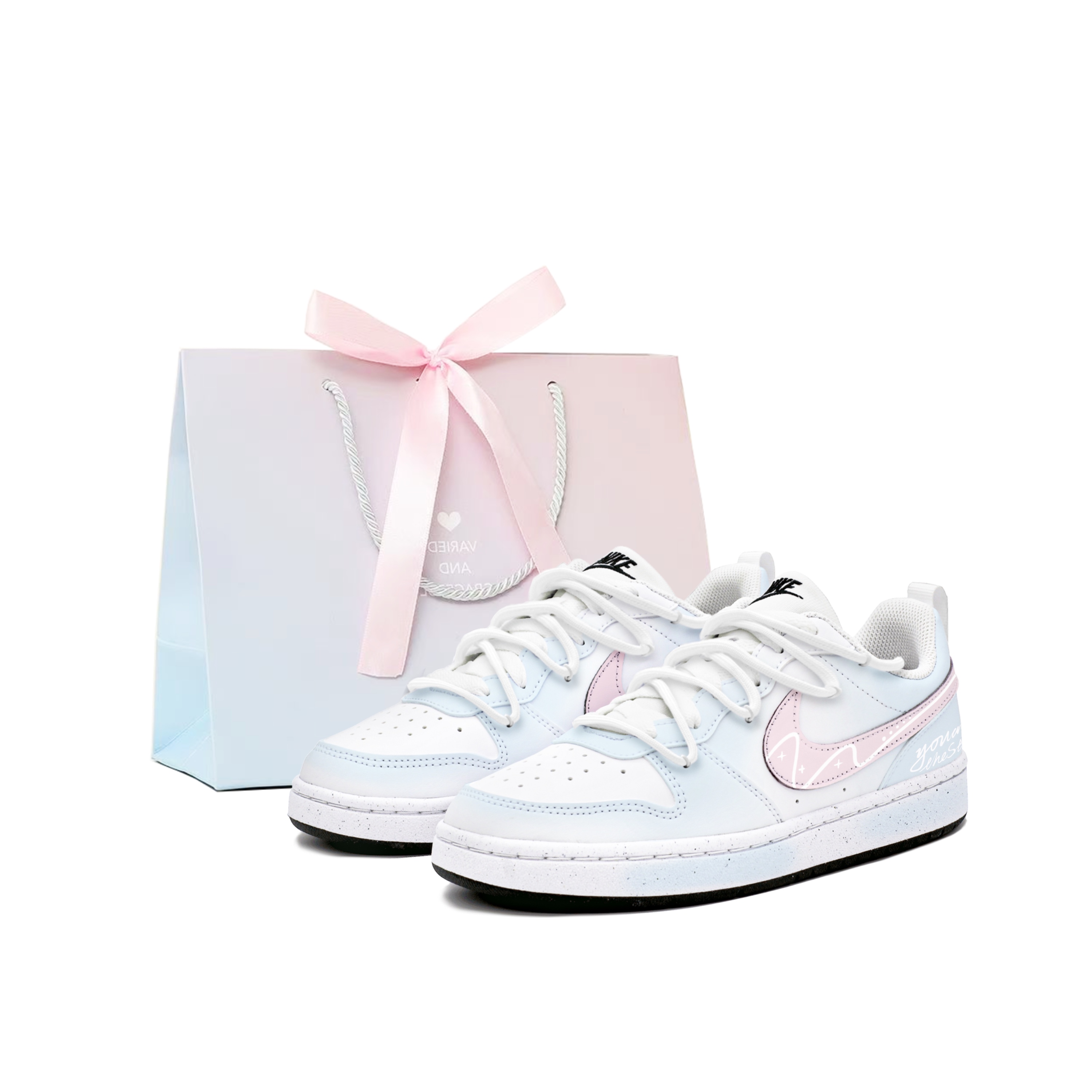 Nike Детские кроссовки для скейтбординга Court Borough, устойчивые к истиранию, синяя розовая, для подростков
Nike Детские кроссовки для скейтбординга Court Borough, устойчивые к истиранию, синяя розовая, для подростков