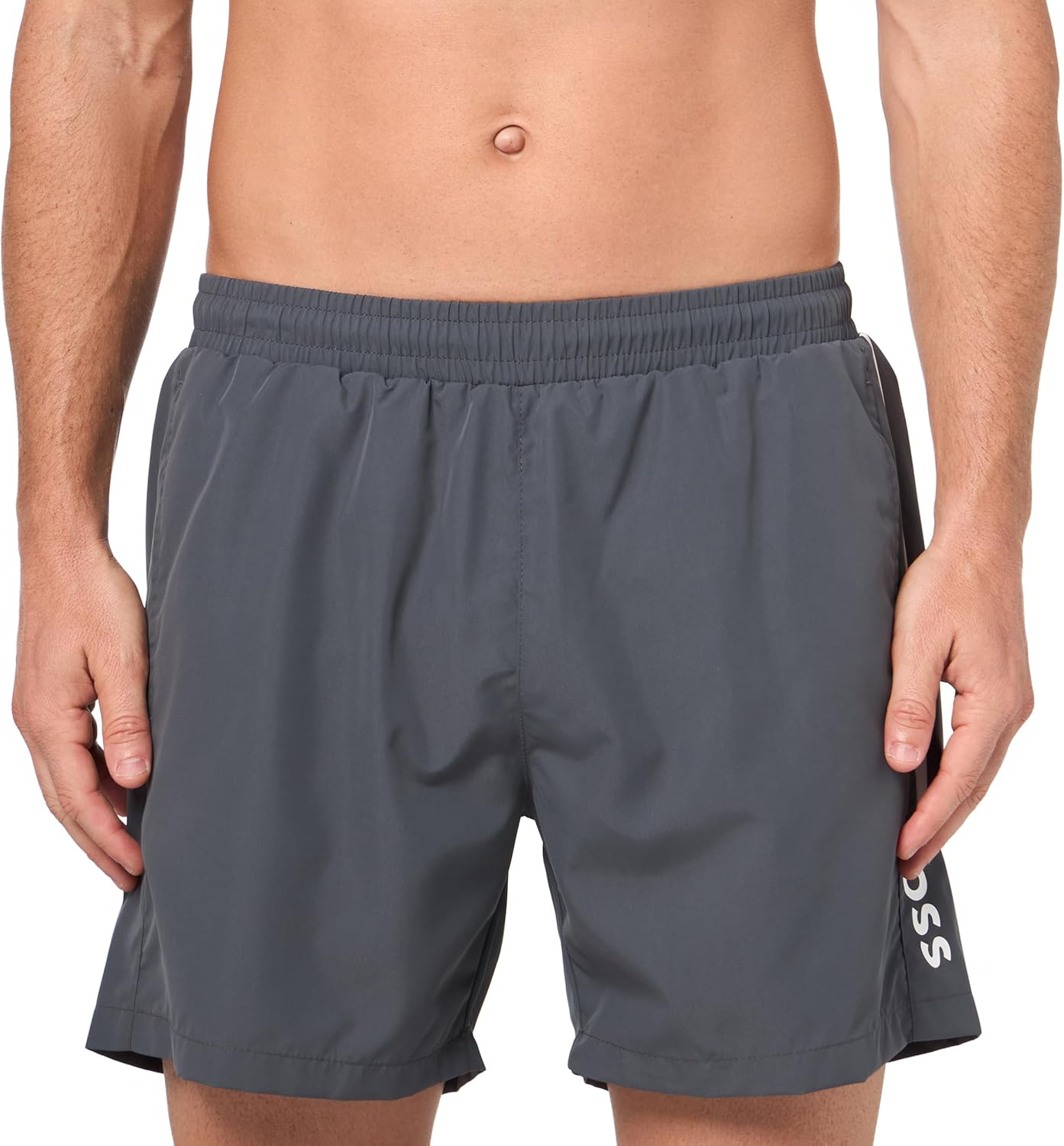 Мужские плавки BOSS с вертикальным логотипом, Lava Smoke
Мужские плавки BOSS с вертикальным логотипом, Lava Smoke