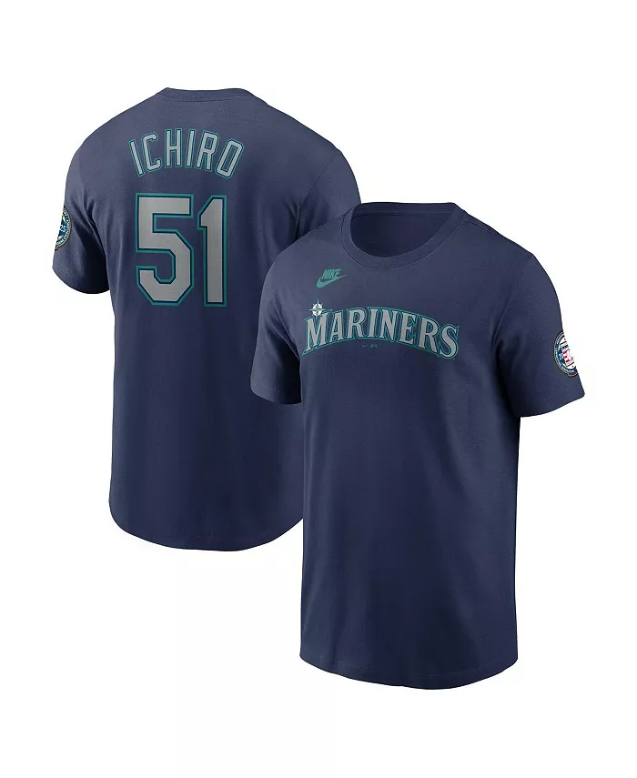 Мужская футболка Ichiro Suzuki в синем цвете Seattle Mariners 2025 с именем и номером Национального зала славы бейсбола Nike
Мужская футболка Ichiro Suzuki в синем цвете Seattle Mariners 2025 с именем и номером Национального зала славы бейсбола Nike