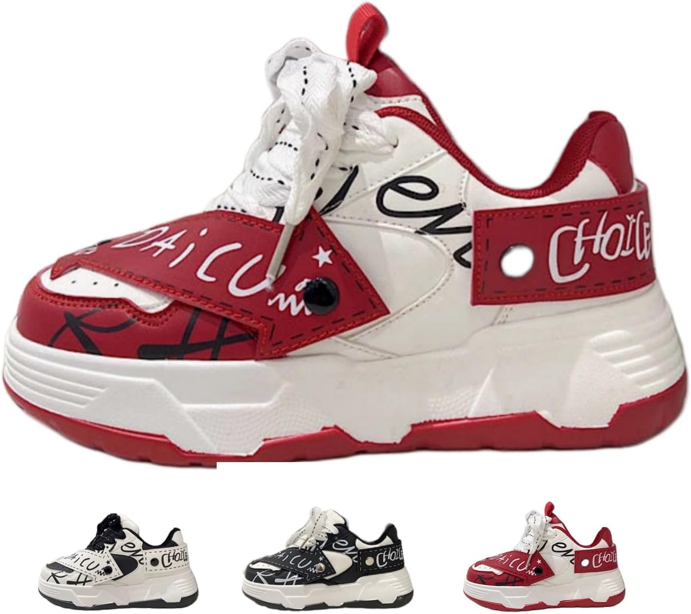 Модные массивные кроссовки для женщин и мужчин, платформа Y2K с буквами, цветными блоками, уличная и повседневная спортивная обувь Macefil, красный
Модные массивные кроссовки для женщин и мужчин, платформа Y2K с буквами, цветными блоками, уличная и повседневная спортивная обувь Macefil, красный