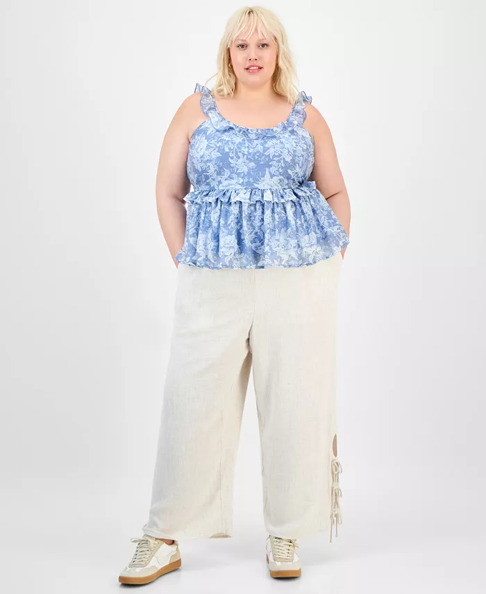 Модные льняные брюки с завязками по низу And Now This, коричневый/бежевый
Модные льняные брюки с завязками по низу And Now This, коричневый/бежевый