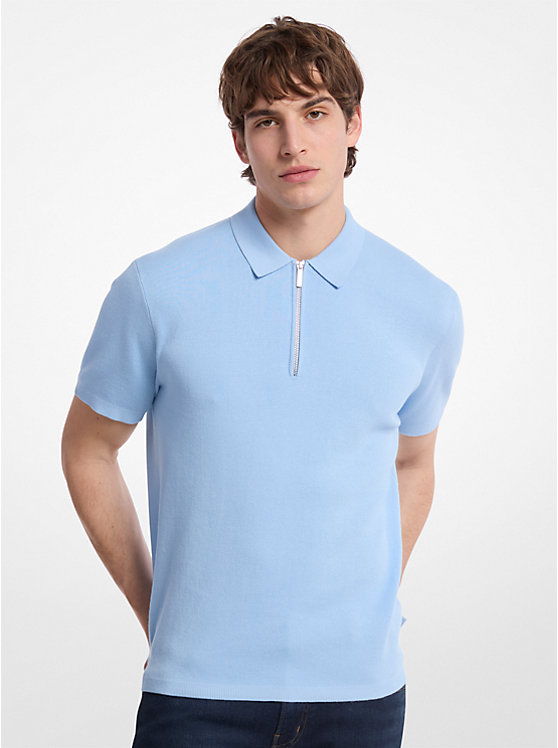 Хлопковое поло на молнии Michael Kors, голубой
Хлопковое поло на молнии Michael Kors, голубой