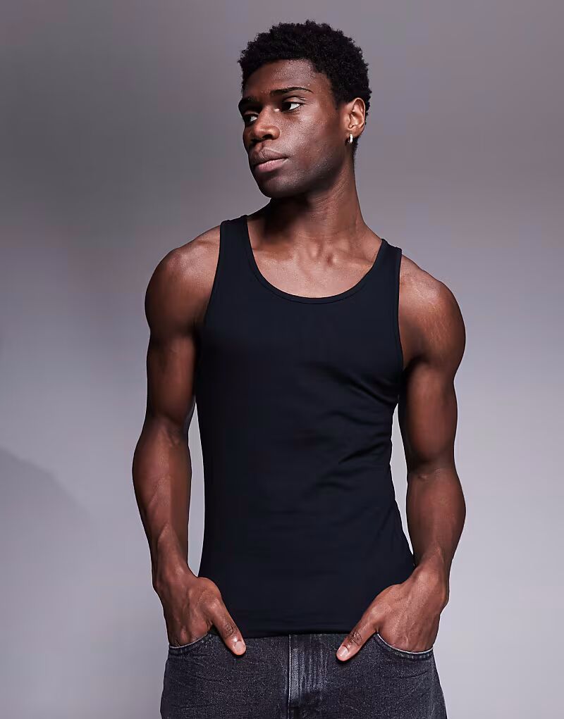 Майка Essentials, облегающий, черный Asos Design
Майка Essentials, облегающий, черный Asos Design