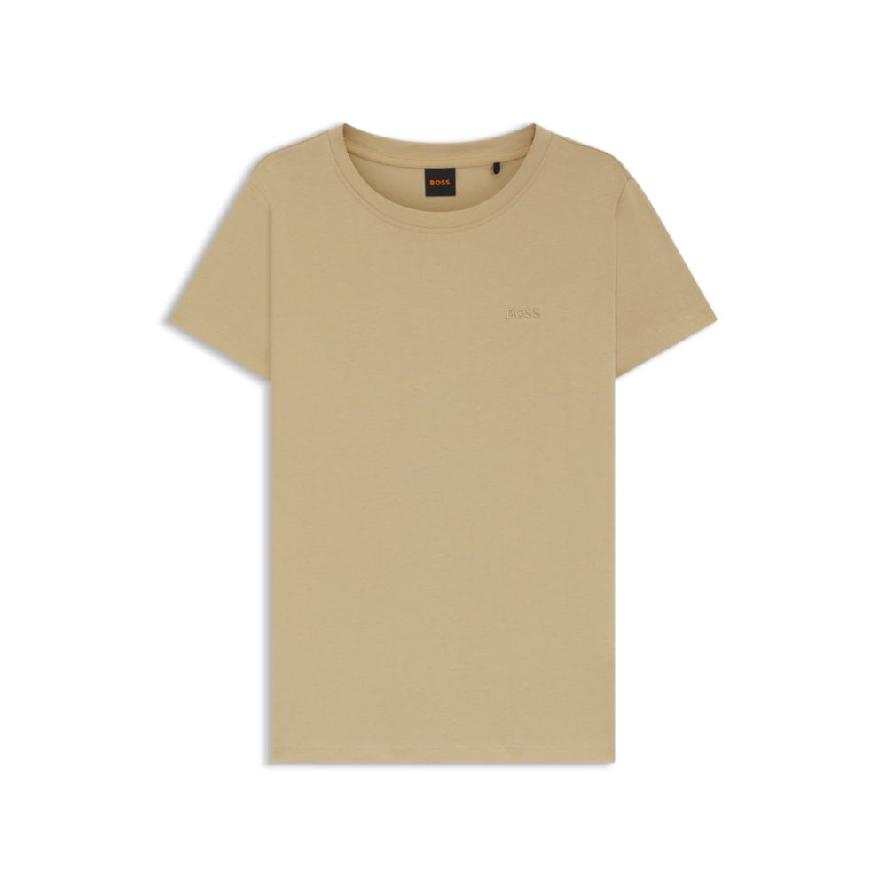 Хлопковая футболка с логотипом BOSS, коричневый
Хлопковая футболка с логотипом BOSS, коричневый