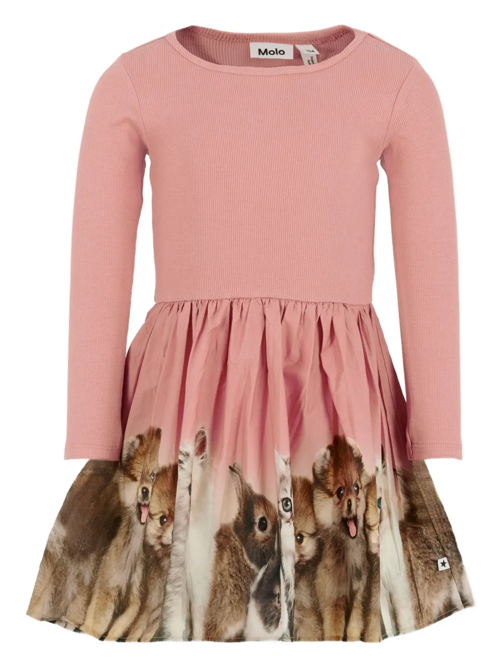 Платье из ребристой вязки с анималистичным принтом Molo, розовый
Платье из ребристой вязки с анималистичным принтом Molo, розовый