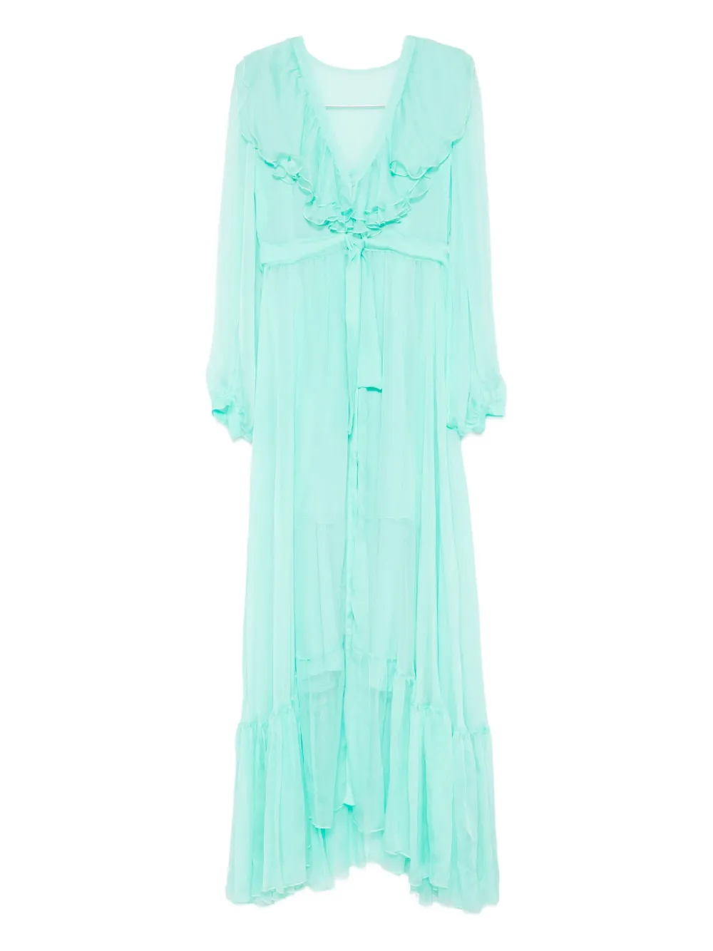 Макси-платье с оборками Miau By Clara Rotescu, зеленый
Макси-платье с оборками Miau By Clara Rotescu, зеленый