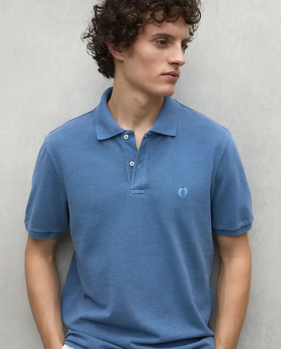 Мужская поло с коротким рукавом и воротником на пуговицах Ecoalf, синий
Мужская поло с коротким рукавом и воротником на пуговицах Ecoalf, синий