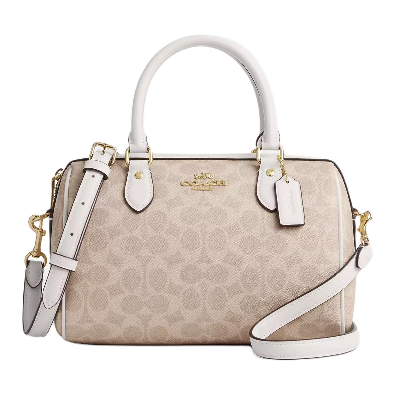 Сумка через плечо Rowan из лакированного холста, средний размер, женская, песочный и белый мел COACH
Сумка через плечо Rowan из лакированного холста, средний размер, женская, песочный и белый мел COACH