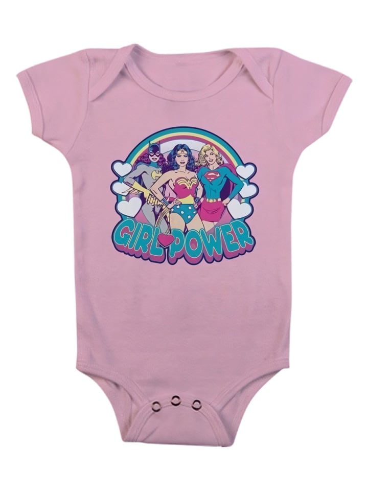 DC Comics Детский боди с короткими рукавами, розовый
DC Comics Детский боди с короткими рукавами, розовый