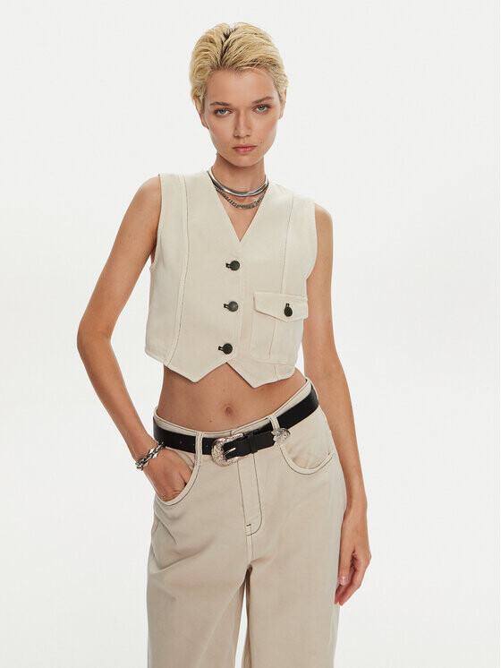 Жилет стандартного кроя Miss Sixty, экрю 
Жилет стандартного кроя Miss Sixty, экрю