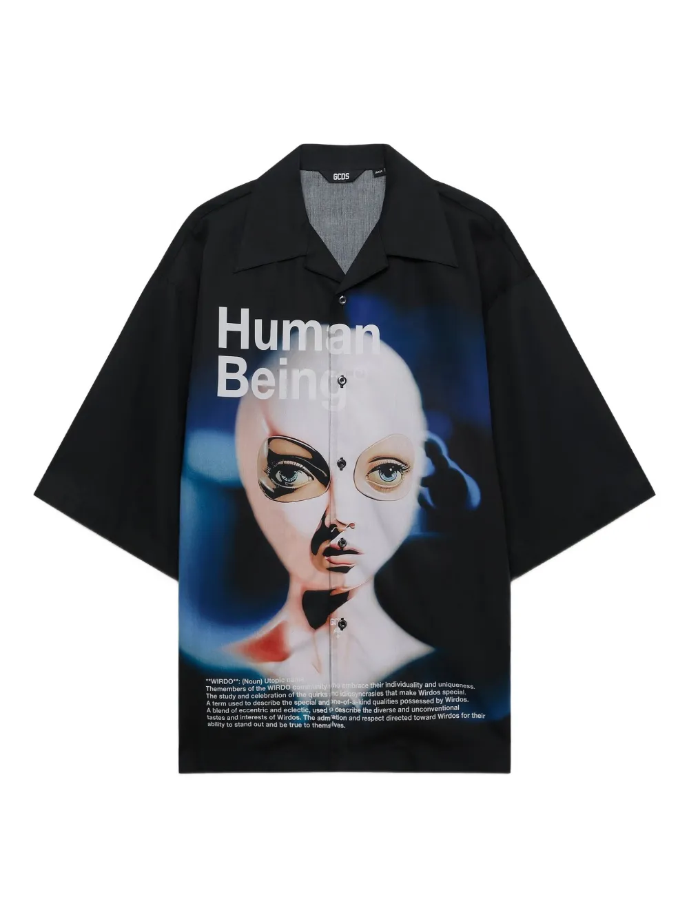 Рубашка из хлопка с графическим принтом GCDS, черный
Рубашка из хлопка с графическим принтом GCDS, черный